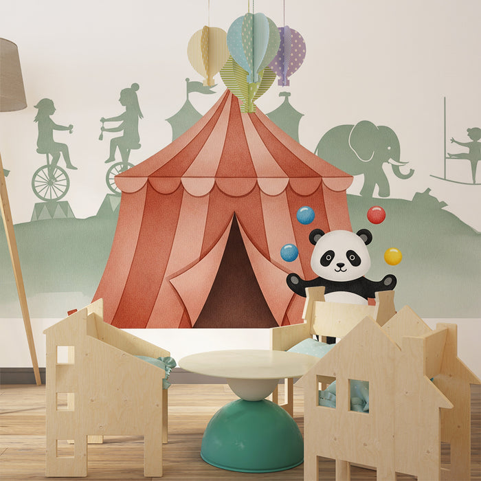 Barntapet | Panda jonglör på cirkus
