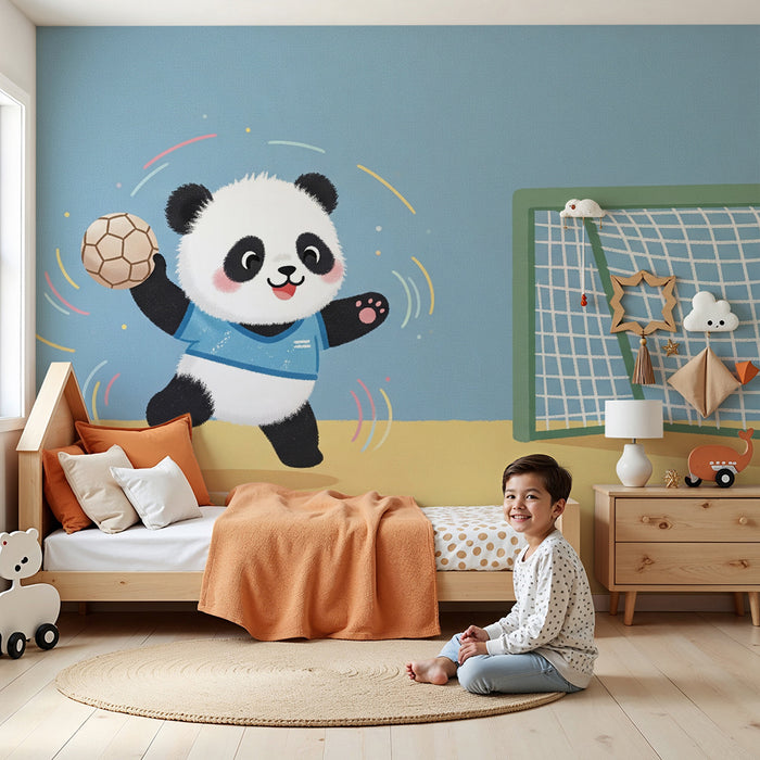 Papier de parede dječja soba | Panda nogometaš