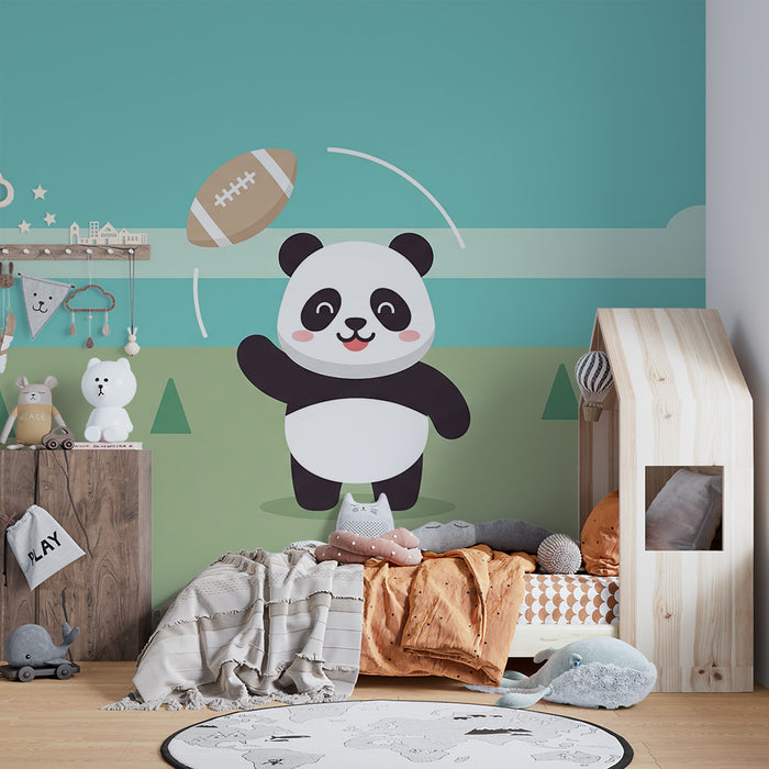 Papier de parede dječja soba | Panda nogometaš
