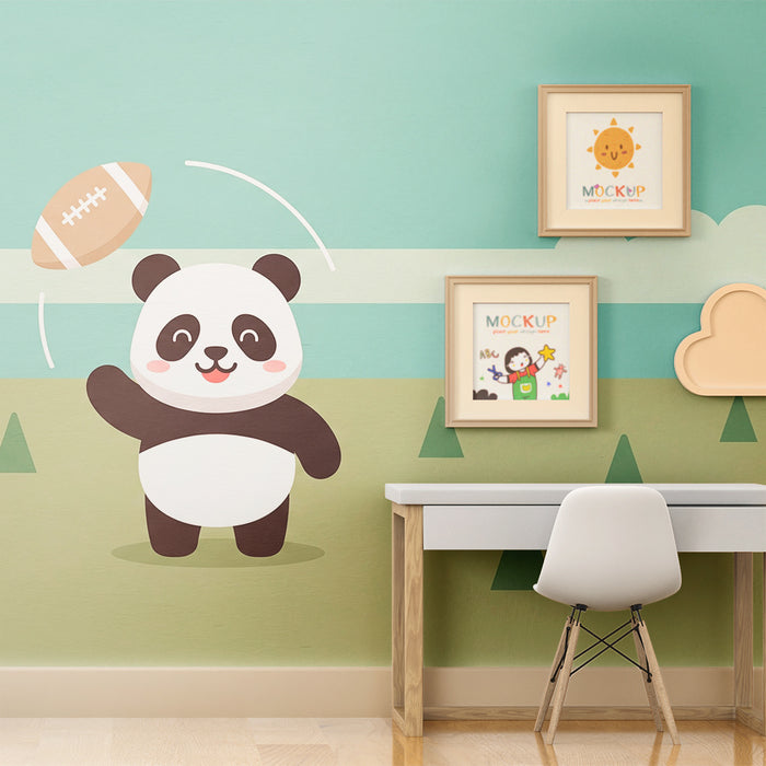 Papier de parede dječja soba | Panda nogometaš