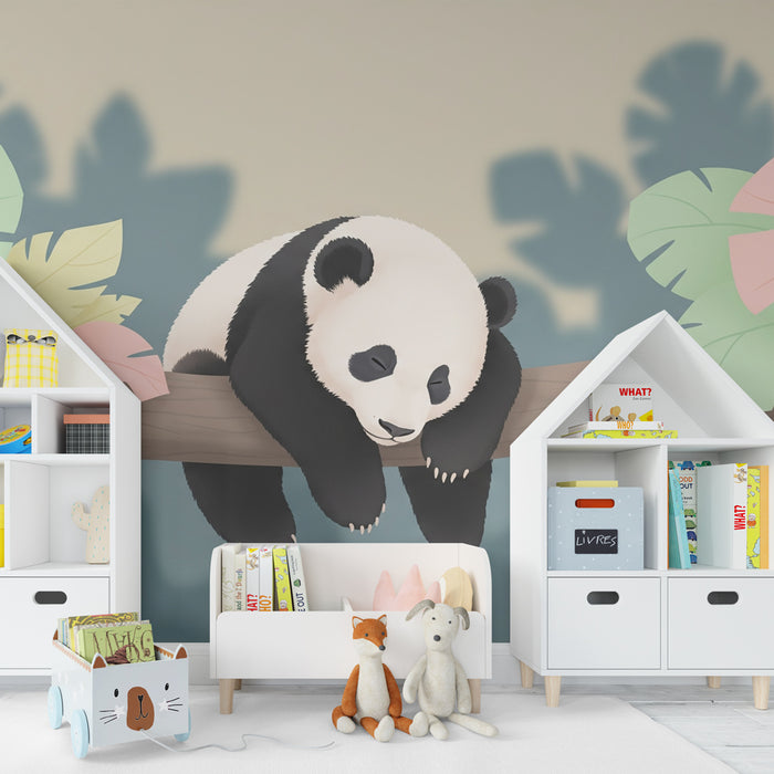 Tapeta dětského pokoje | Líný panda v džungli
