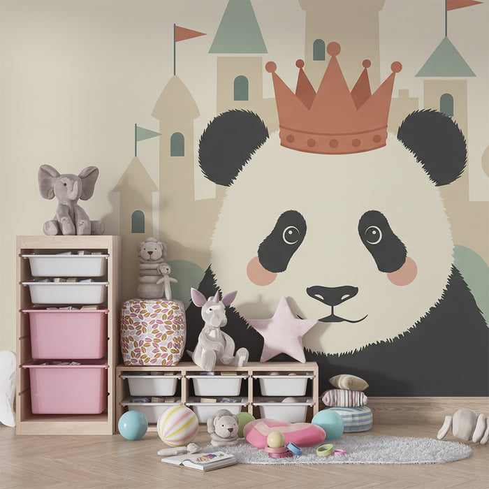 Barntapet | Kunglig panda framför sitt slott