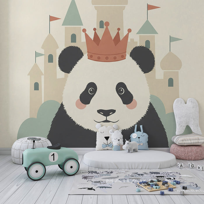 Barntapet | Kunglig panda framför sitt slott