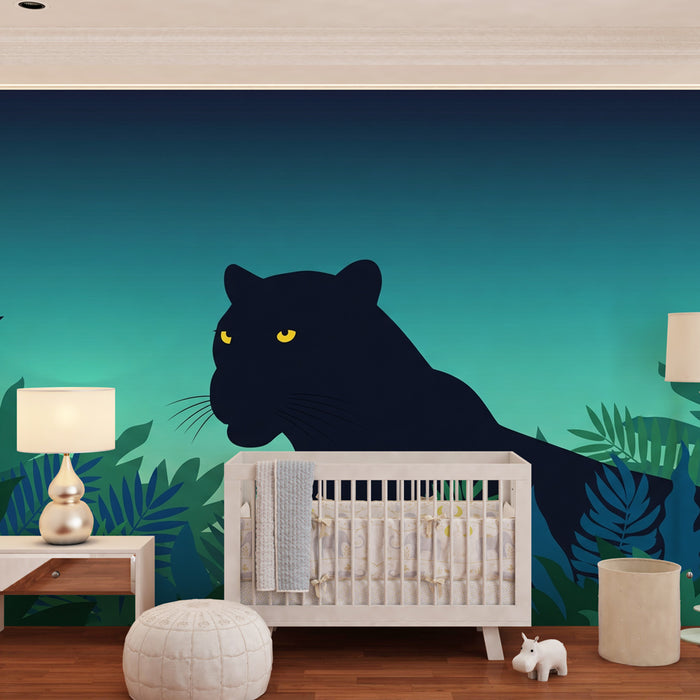 Dětský pokoj tapeta | Panther a tajemná džungle