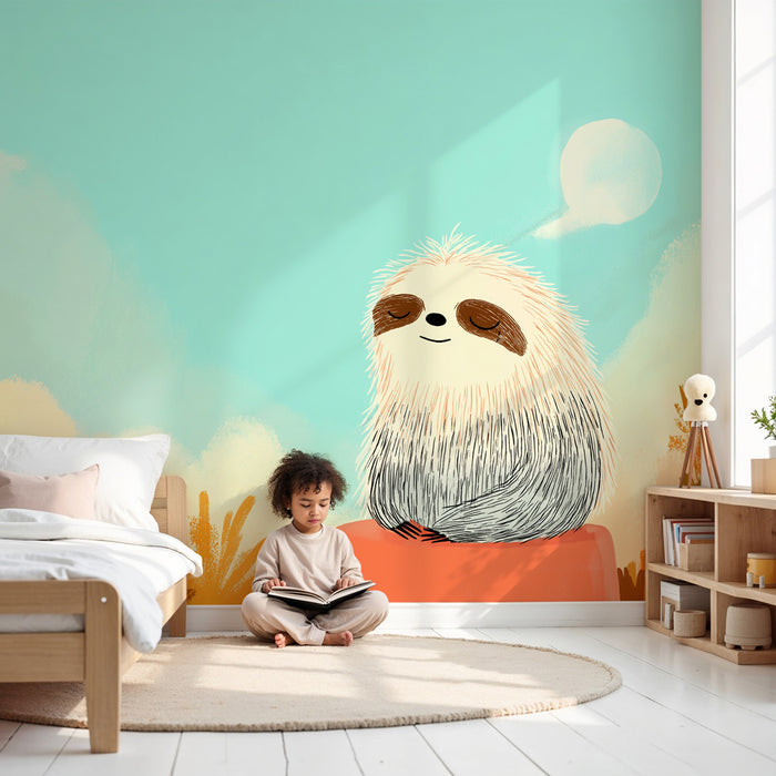 Papel de parede criança | Preguiçosos em uma paisagem tropical