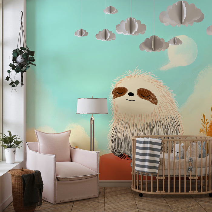 Papel de parede criança | Preguiçosos em uma paisagem tropical