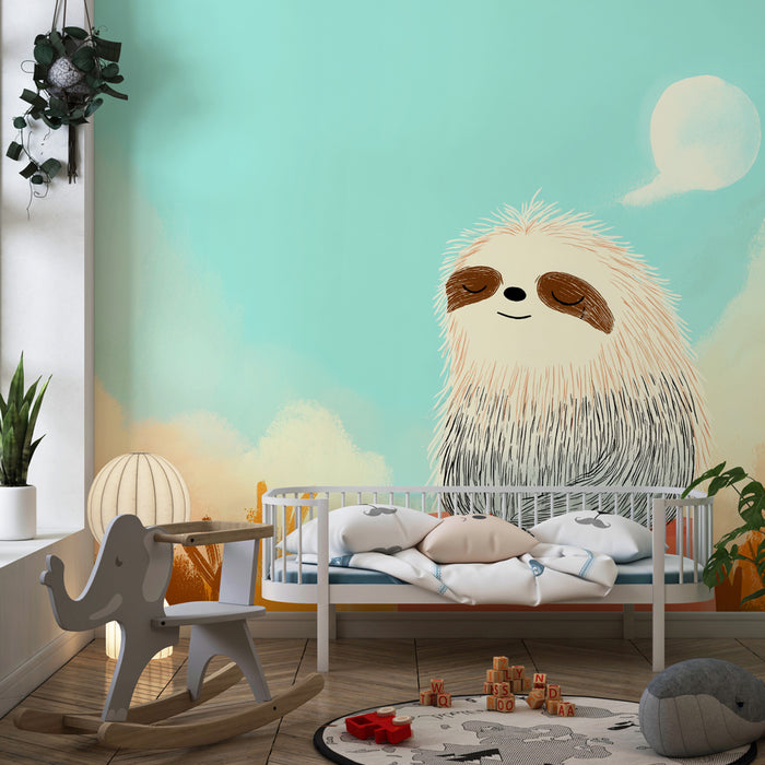 Papel de parede criança | Preguiçosos em uma paisagem tropical