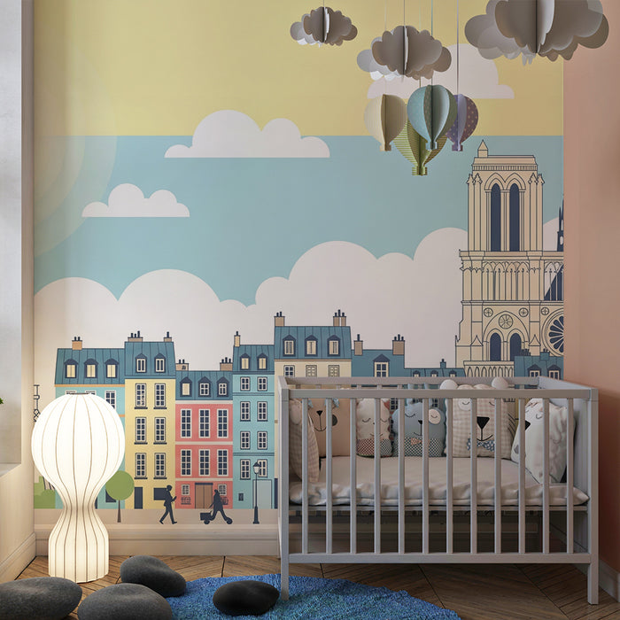 Barntapet | Paris och dess ikoniska monument i pastellfärger