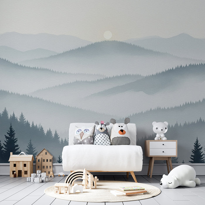 Barntapet | Dimmiga bergslandskap