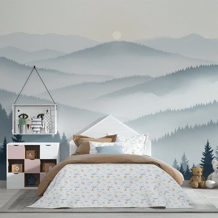 Barntapet | Dimmiga bergslandskap