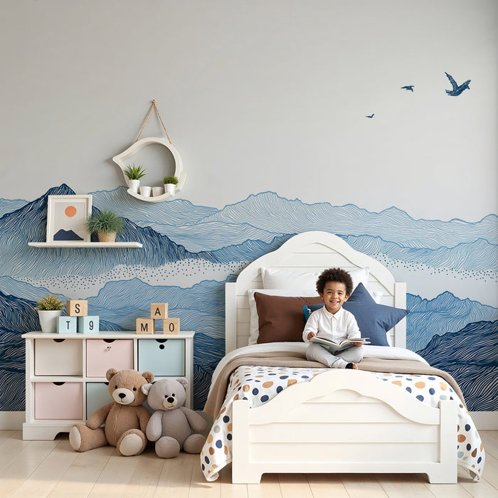 Papier peint chambre enfant | Paysages majestueux des montagnes