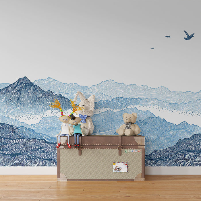 Papier peint chambre enfant | Paysages majestueux des montagnes