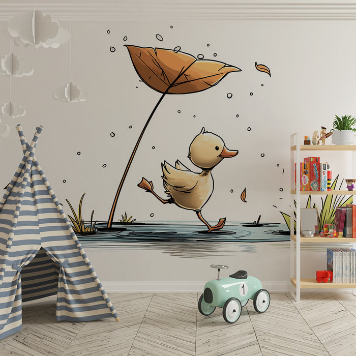 Barntapet | Liten anka i regnet