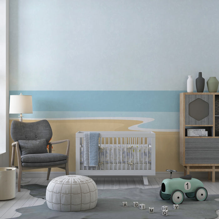 Kids room wallpaper | Little crab on the beach
