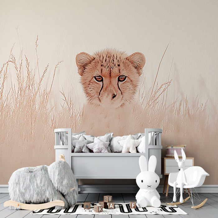 Papel de parede criança | Pequena chita na savana