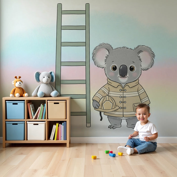 Papier peint chambre enfant | Petit koala aventurier