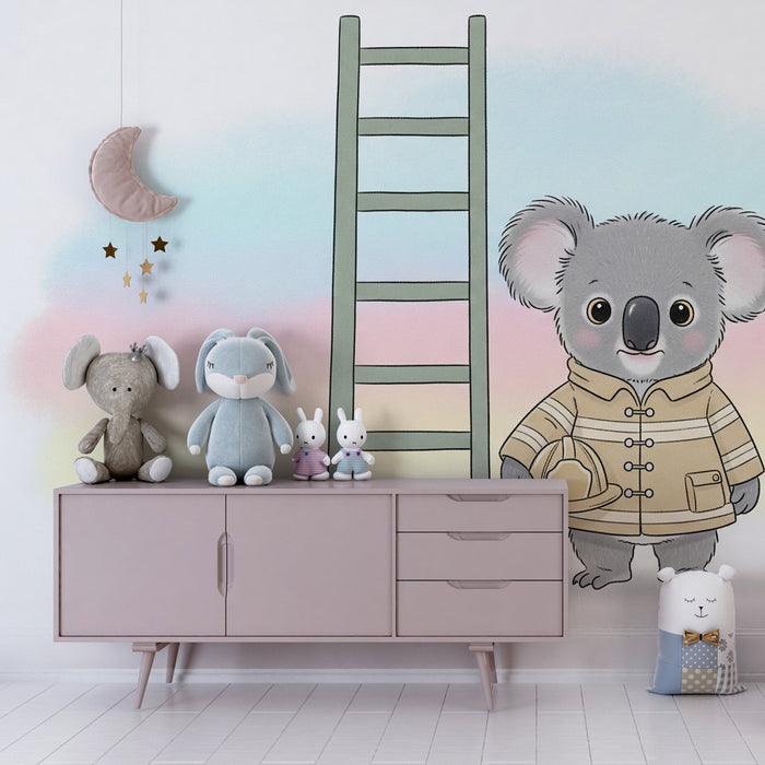 Papier peint chambre enfant | Petit koala aventurier