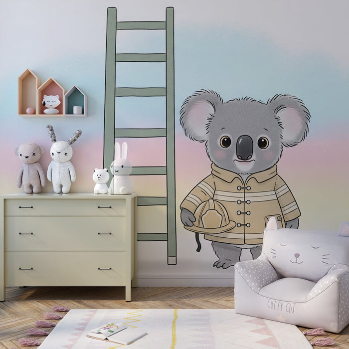 Papier peint chambre enfant | Petit koala aventurier