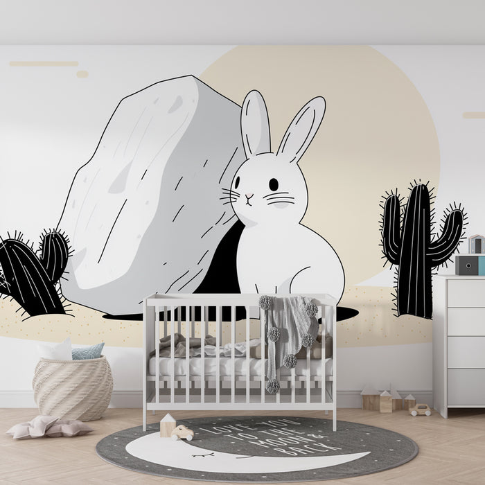 Kids room wallpaper | Malý králíček na poušti