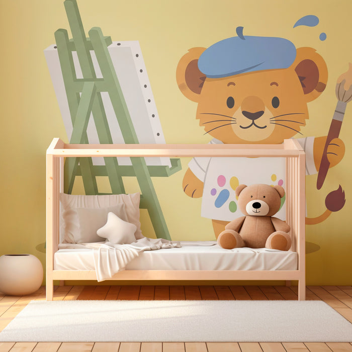 Barntapet | Liten konstnärslöve med staffli