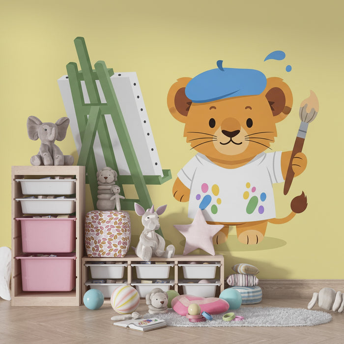 Barntapet | Liten konstnärslöve med staffli