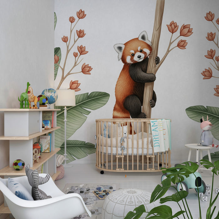 Tapety dla dzieci | Mały rude panda eksplorujący dżunglę