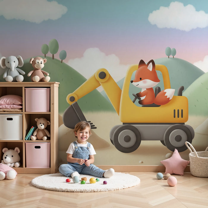 Dětská tapeta | Malý lišák a písečné hory