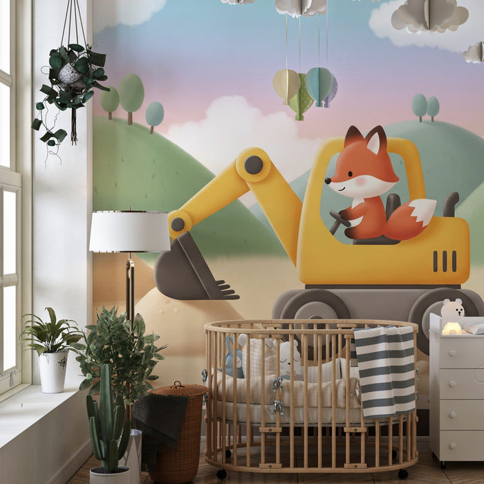Dětská tapeta | Malý lišák a písečné hory
