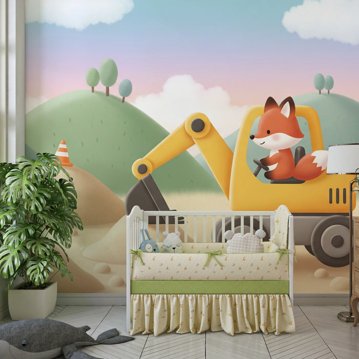 Dětská tapeta | Malý lišák a písečné hory