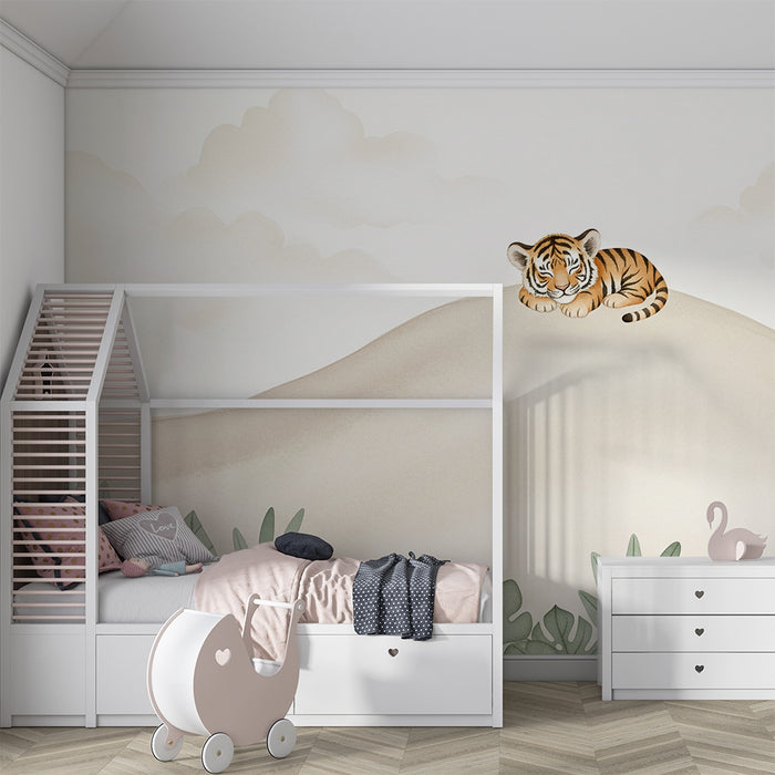 Barntapet | Liten tiger på en kulle