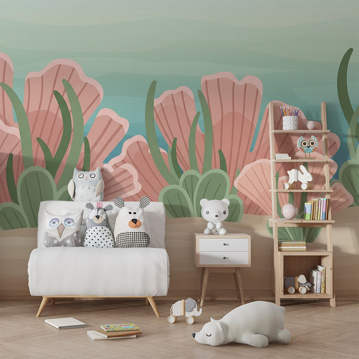 Barntapet | Fridsam undervattensstrand med koraller