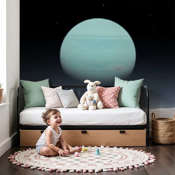Kinderzimmer Tapete | Uranus und vereiste Landschaften
