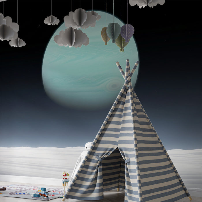 Kinderzimmer Tapete | Uranus und vereiste Landschaften