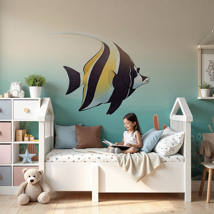 Kids' Room Wallpaper | Colorful Underwater World with Swimming Fish