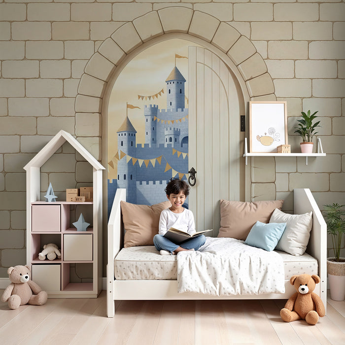 Børneværelsestapet | Åben dør til et eventyrligt slot