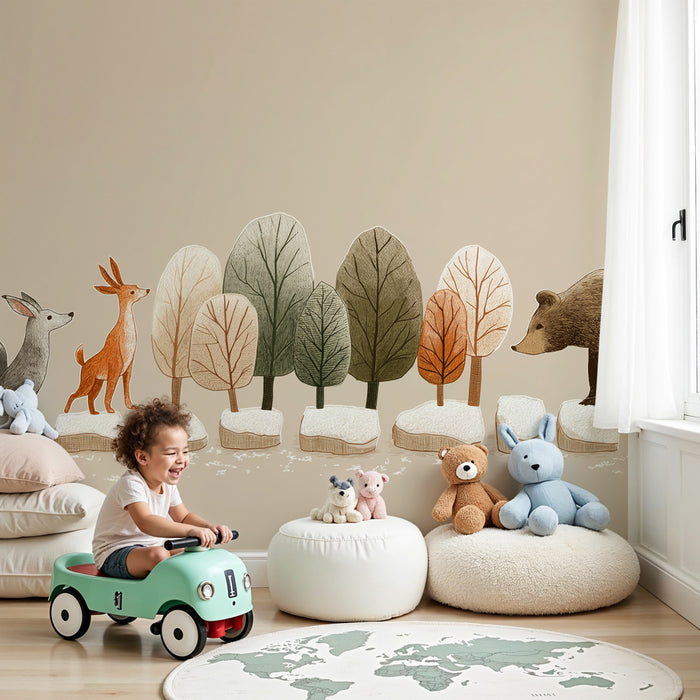 Barntapet | Djurpromenad i skogen