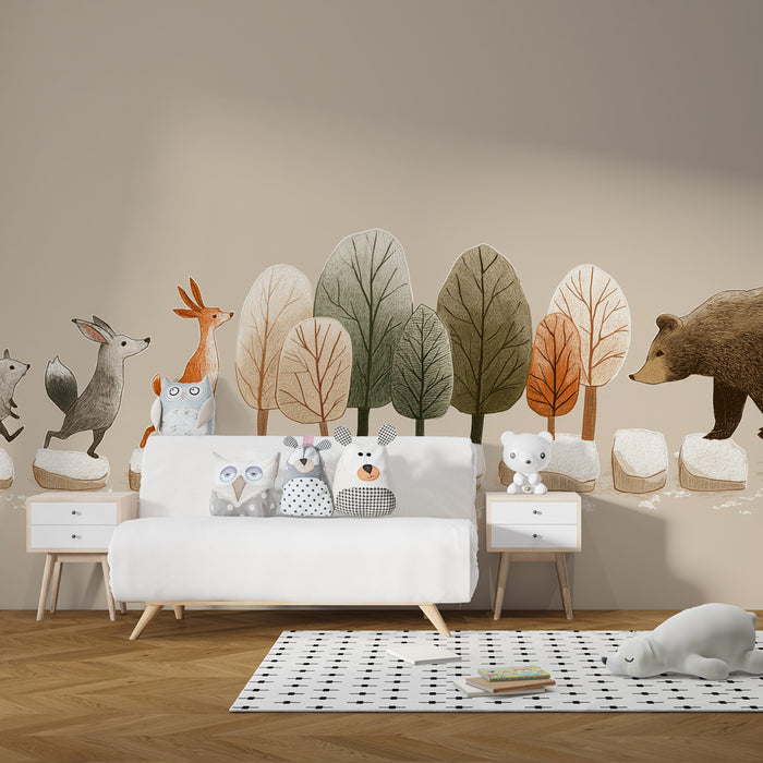 Barntapet | Djurpromenad i skogen