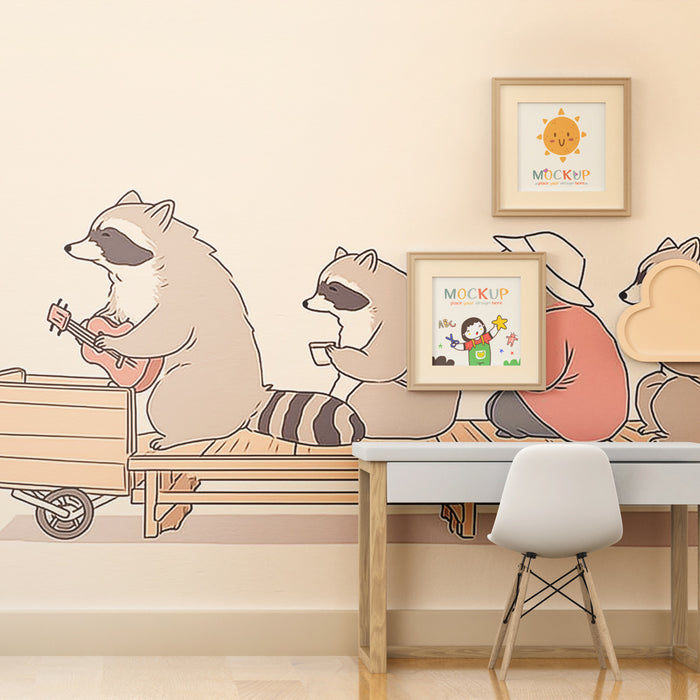 Barntapet | Racoons musiker i harmoni