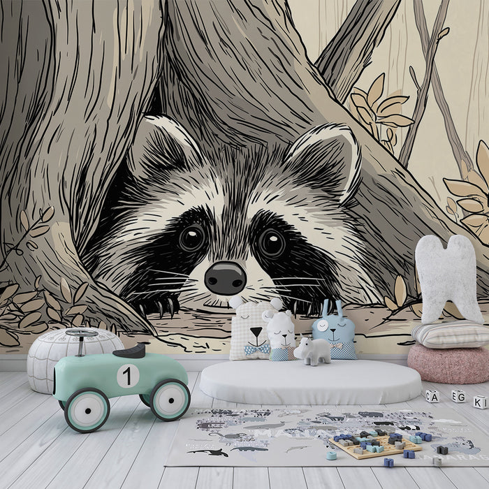 Tapety dla dzieci | Ciekawy szop w lesie