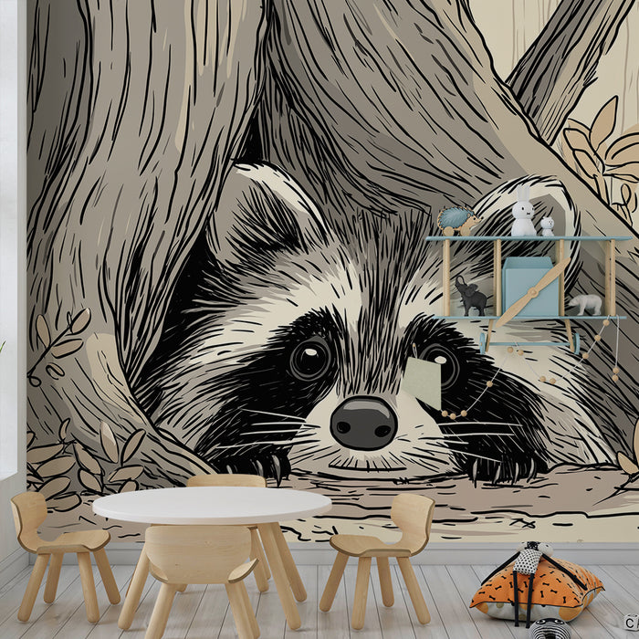 Tapety dla dzieci | Ciekawy szop w lesie