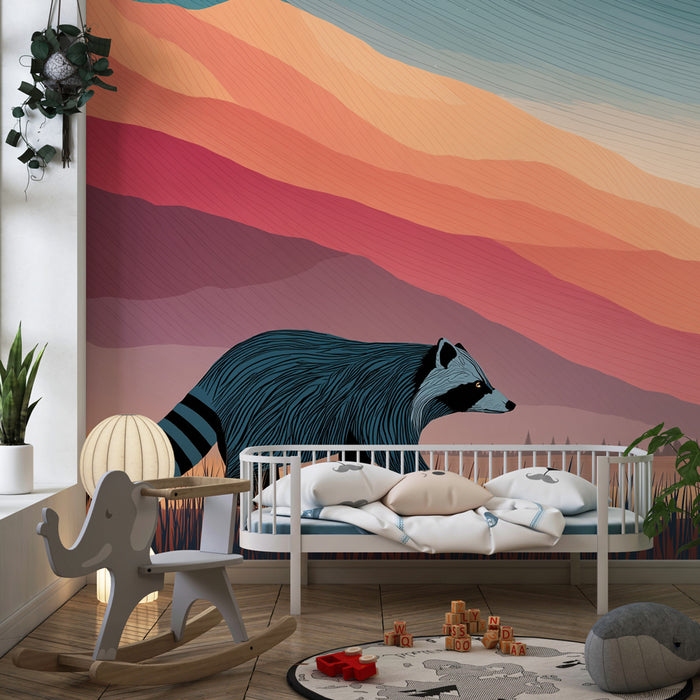 Papel de parede criança | Guaxinim na natureza selvagem