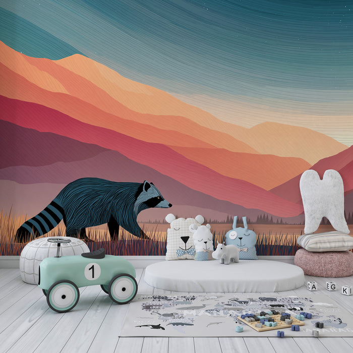 Papel de parede criança | Guaxinim na natureza selvagem