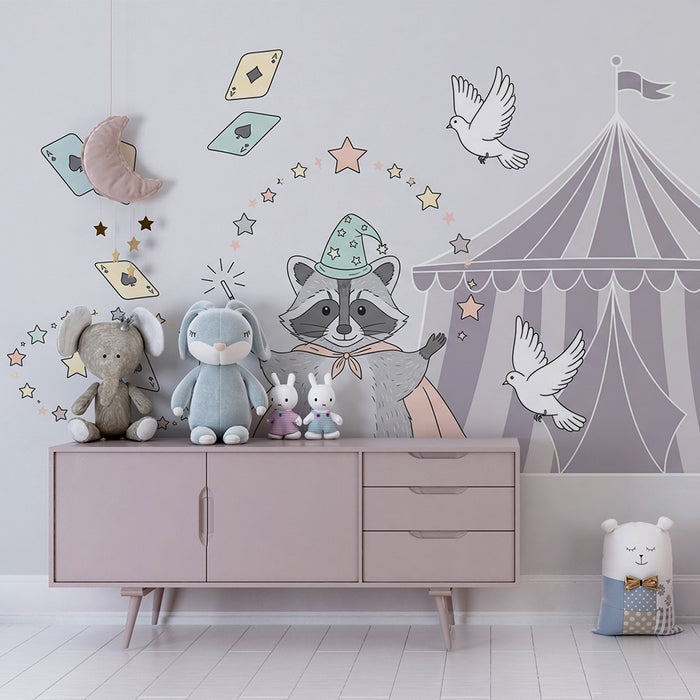 Papel de parede criança | Rato mágico sob a tenda