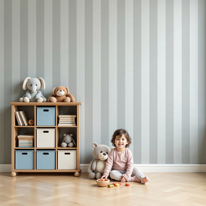Papier peint chambre enfant | Rayures douces et élégantes