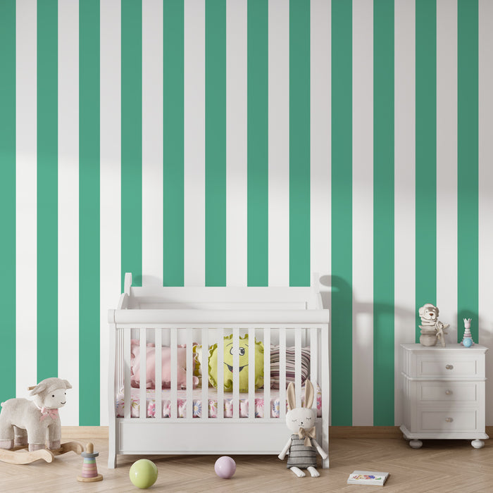 Kinderkamer behang | Moderne verticale waterverf strepen