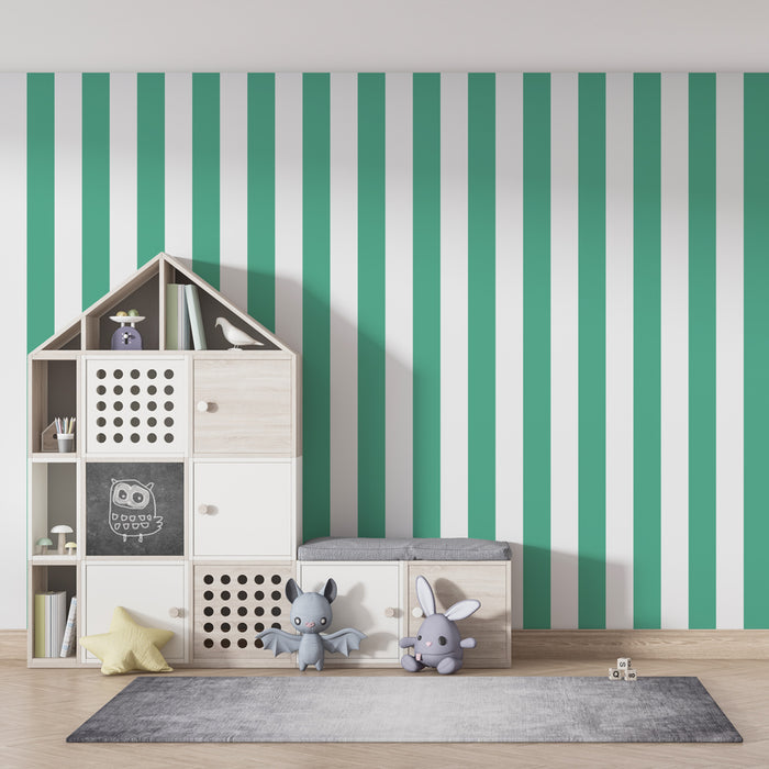 Kinderkamer behang | Moderne verticale waterverf strepen