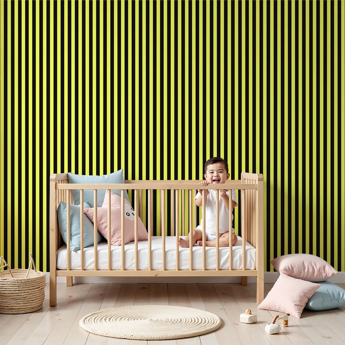 Papier peint chambre enfant | Rayures vives et modernes