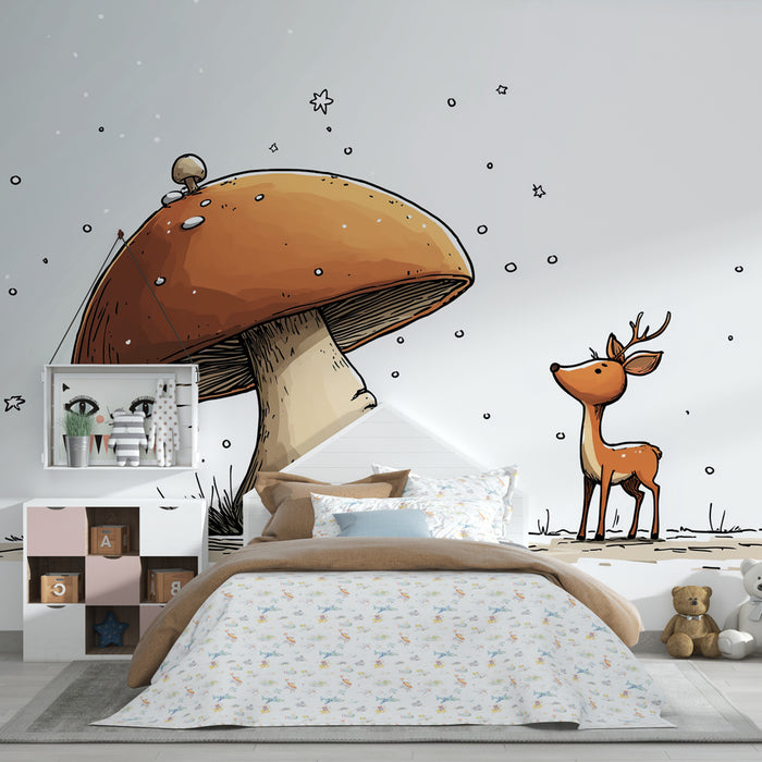 Tapet barnerom | Nysgjerrig rev og magisk sopp