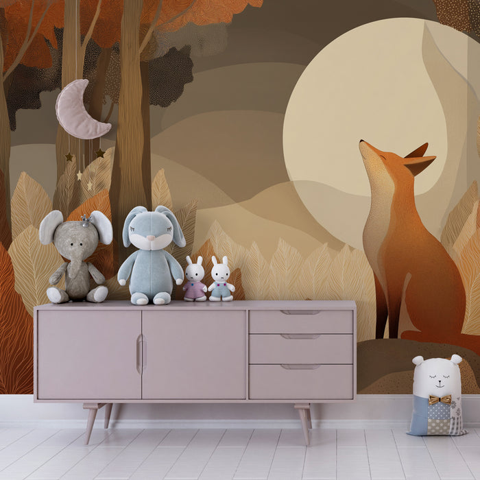 Tapet za detska staia | Lisitsa v avtomnalnoto goriщe