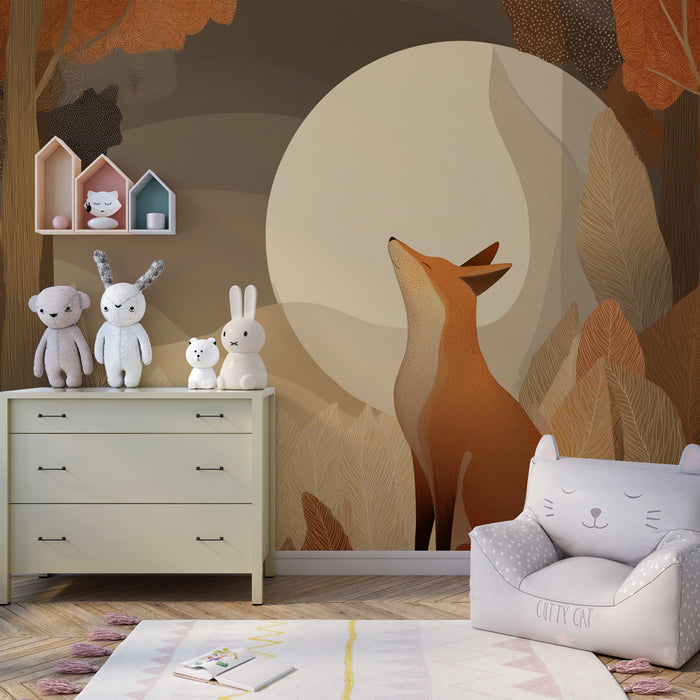 Tapet za detska staia | Lisitsa v avtomnalnoto goriщe